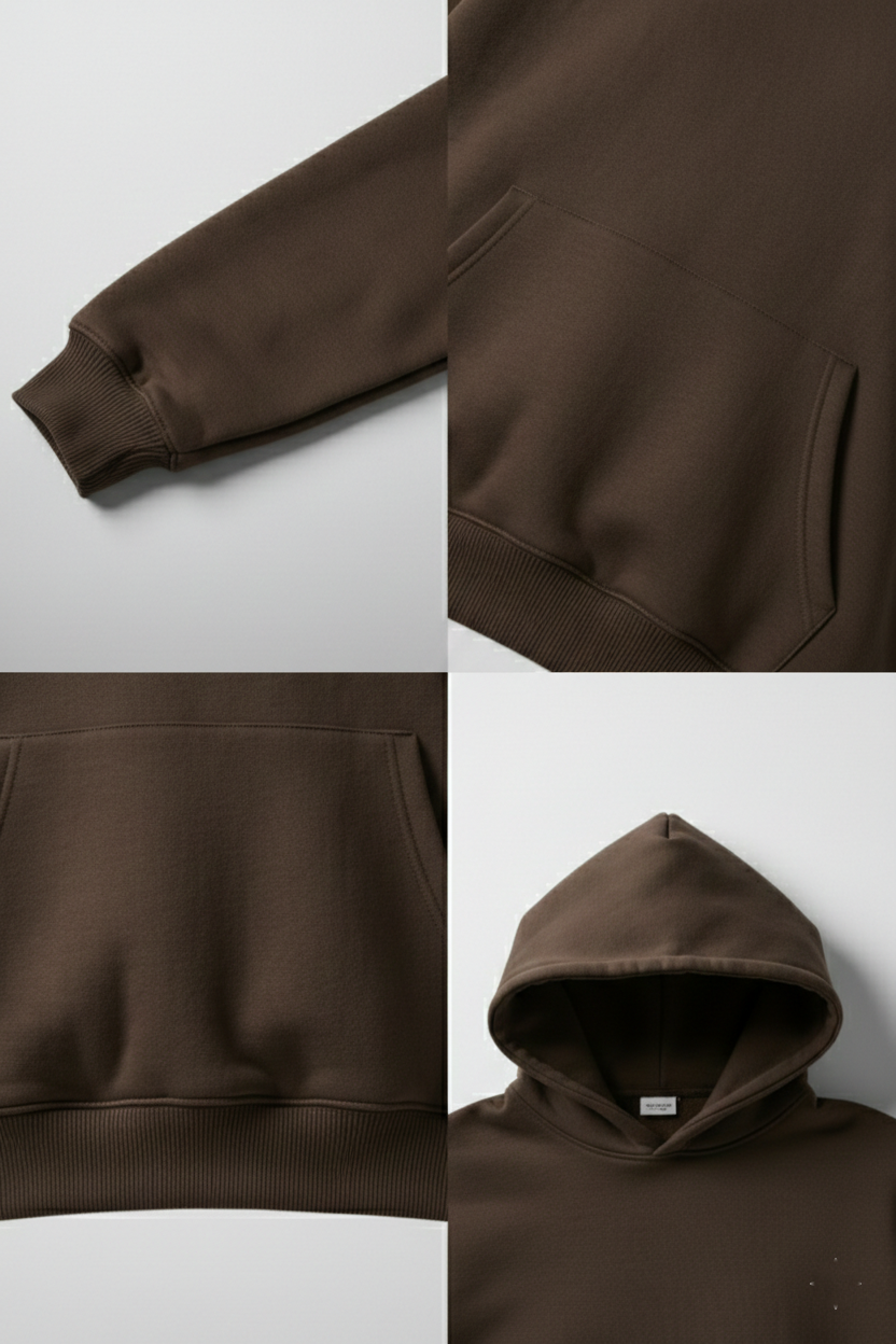 هودي اوفر سايز (بني غامق)