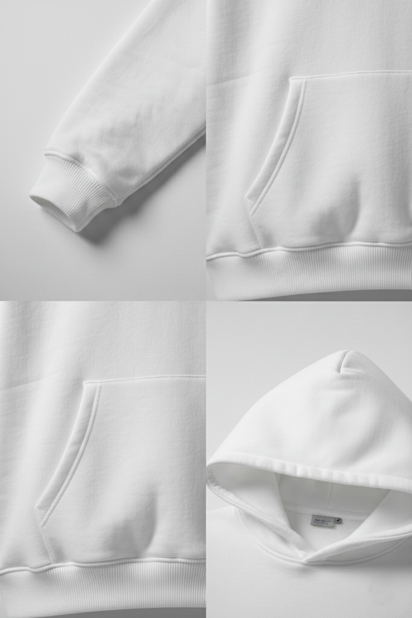 هودي اوفر سايز (أبيض)