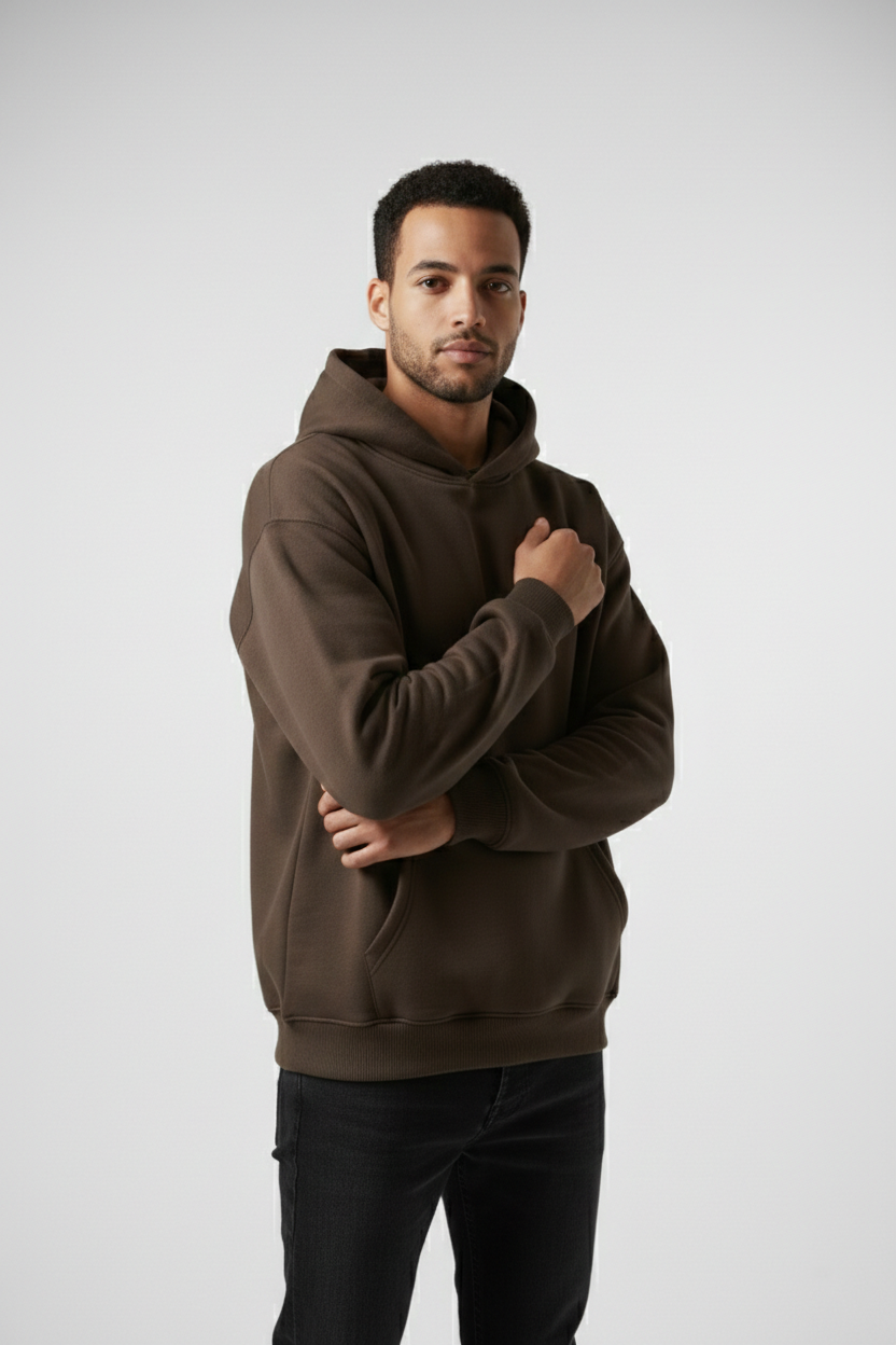 هودي اوفر سايز (بني غامق)