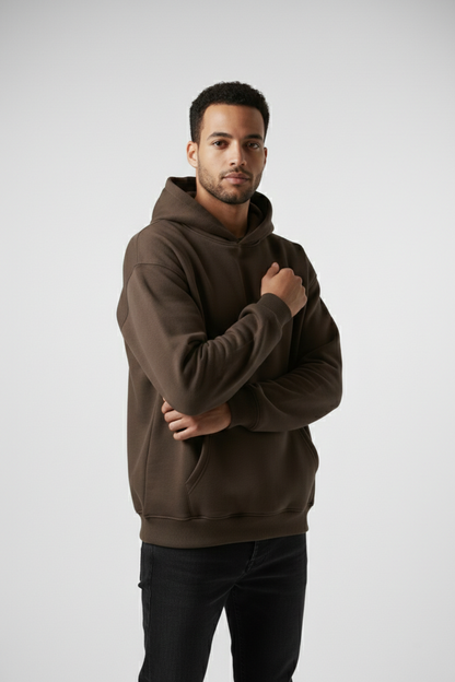 هودي اوفر سايز (بني غامق)