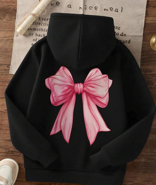 Hoodie With Bow Print